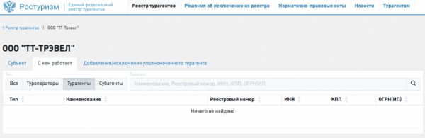 Ростуризм открыл тестовый доступ к реестру турагентств